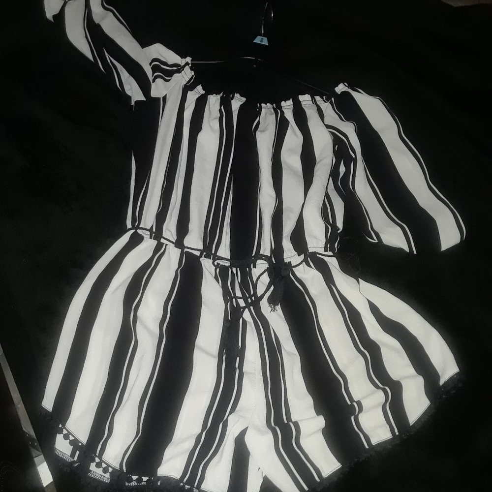 Revampe Black and White Romper